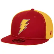 Shazam Symbol Red and Gold Colorway New Era 9Fifty Adjustable Hat Gold