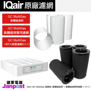 IQair GC MultiGas 空氣清淨機 耗材 濾網 套組 原廠盒裝 建軍電器 (8.7折)