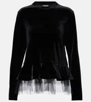 [Noir Kei Ninomiya] Noir Kei Ninomiya Pleated top AU 14 black