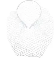 Mesh Veil Headband Lace Veil Fascinator Headpiece Retro Bridal Wedding headband Accessories for Women (White, One Size)