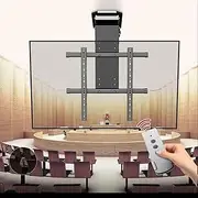 Motorized Ceiling TV Mount - Motorised TV Lift Fits 50-90 Inch TVs, Hidden Drop Down TV Lift, with Remote Control and Switch Control, 0-85° Flip Down Motorised TV Bracket (Size : B)