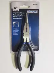 Vulcan 6" Long Nose Pliers, Non-Slip Grip; Rust Resistance, ANSI; Model #2611010