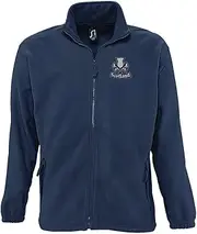 Scottish rugby fleece jacket embroidered logo full zip soft anti-pil fleece 6 nation champions great way to keep warm watching the rugby