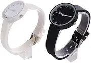 [VALICLUD] 2pcs Girl Watch Ladies Women Galaxy Wrist Stopwatch Watches for Watches Waterproof Watches for Men Watches for Watch Fashionable Watches Alloy White
