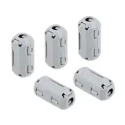 3.5mm Ferrite Cores Ring Clip-On RFI EMI Noise Suppression Cable Clip, Grey 5pcs