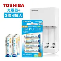 在飛比找森森購物網優惠-東芝TOSHIBA 智慧型低自放充電電池充電組(TNHC-3