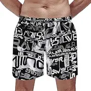 [Generic] Travel Beach Shorts for Men Shorts Pattern Printed Elastic Waist Short Pants Mens Casual Summer Beach Swimsuit Shorts
