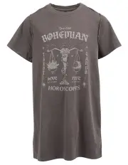 [Eve Girl] Bohemian Tee Dress 8-16 Years in Charcoal