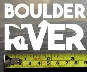 Boulder River Sticker Decal Fly Fishing Montana Trout Abel Ross Reels Scott