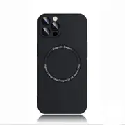 Magsafe Plating Slim Magnetic Case Camera Cover - For Apple iPhone 14 Pro (Black)