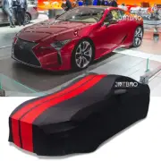 Indoor For Lexus LC500 RC F Dustproof Black w/Red Line Stain Stretch Car Cover (for: Lexus)