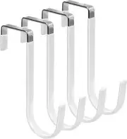 over the Door Hooks, 4 Pack Hangers Hooks with Rubber Prevent Scratches Heavy Du