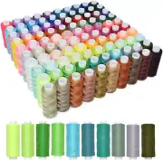 Kit De Hilos De Poliester Multiusos De 100 Colores 250 Yardas Cada Carrete Nueva