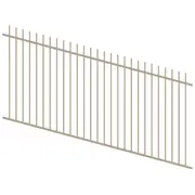 ProtectorAl 1201 - 2400 x 1200mm Paperbark Raked Up to 15º Picket Top Pool Fence Panel