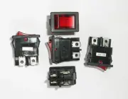 5x Red DPST Rocker Switch 6A 250V / 10A 125V Snap-In, on-off, car. AU STOCK!