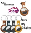 For Apple AirTag Leather Case Air Tag Cover Location Tracker Ring Shell Skin