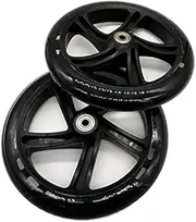 2 Pieces Scooter Wheel 200 mm PU Material Wheel Thickness 30 mm ABEC-7,Transparent Black