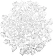 GETAJGHSD 200Pcs Realistic Transparent Fake Ice Cubes for Home Decor Reusable Crushed Ice Rocks for Aquariums and Vases Easy to Clean Decorative Accessories