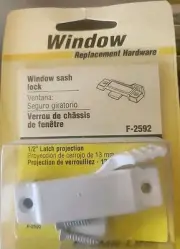Prime-Line ~ F-2592 Window Sash Lock, Cam Action, 1/2" Tongue, White