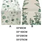 Pastoral Style Eucalyptus Leaves Table Runner Tablecloth Dinning Table