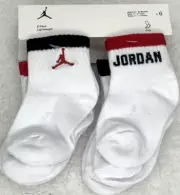 Nike Jordan Jumpman 23 Toddler/Baby Ankle Socks Size 12-24 Months 6-Pack White