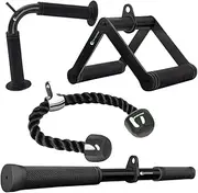QPARVERS Cable Machine Attachment Set LAT Pulldown Attachments Weight Machine Accessories for Home Gym