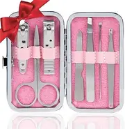 Manicure Pedicure Set Stainless Steel Nail Clippers Personal Nail Clipping Tools Portable Travel Grooming Kit with Snap-shut Case