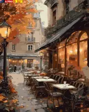 Paint by Number for Adults. Cafe DIY Acrylic Painting Kit for Adults Beginner –