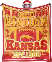 Kansas Blanket, Kansas Throw Blanket 60"x50", Football Fan Lovers Gifts, Football Gifts, Football Blanket Lightweight Soft Flannel