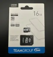 Team Group 16GB Micro SDHC MicroSDHC UHS-I Class 10 New