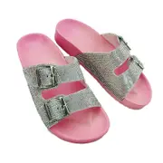 Catzon Women's Starlight Sequined Flat Slippers Cascual Shoes-Pink