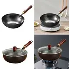Nonstick Wok Hand Hammered Chinese Wok for Home Camping Induction Cooker