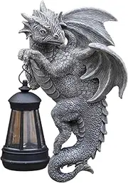 Solar Dragon Outdoor Statue, Dragon Garden Statue, Solar Lantern Dragon Statue, Outdoor Solar Lamp, Creative Outdoor Dragon Solar Lamp, Garden Lawn Statue, Dragon Solar Lamp for Balcony, Garden Lighti