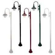 GT-1068 Single Head on 240mm Plain Post Light in Beige/Black/Burgundy/Green/White