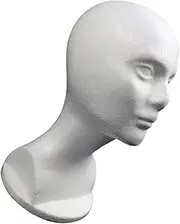 NULYLU Female Mannequin Head Display Stand for Wigs Hats Sunglasses Practical Lightweight Wig Holder for Salon Home Use Realistic Appearance Easy to Store