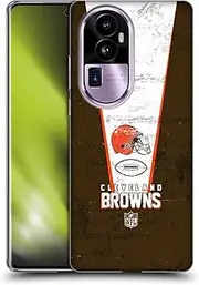 Head Case Designs Officially Licensed NFL Banner Cleveland Browns Logo Art Soft Gel Case Compatible with Oppo Reno10 Pro+