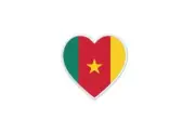 Patch badge print flag country heart CMR cameroon