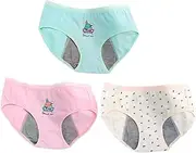 [LIFKOME] 3Pcs Leak Menstrual Underwear Breathable Leak Sanitary Pants with Moisture Absorbing for Comfortable Period Protection