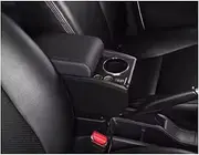 Arm Storage Box for Fabia 3 III 2015-2022 Car Armrest Storage Box Cup Holder Armrest Storage Box Armrest Box(M1 Red Line 3usb)