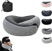 Yonruit Neck Pillow for Traveling，Memory Foam Travel Pillow for Flight Headrest Sleep, Portable Plane Accessories(Dark Grey,One Size)