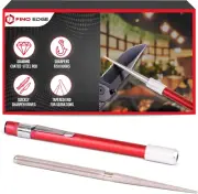 Serrated Knife Sharpener Rod - Retractable Diamond Sharpening Rod - Ultra Portab