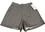 New Kookai Size 34/size 6 Dallas Shorts Black/white BNWT