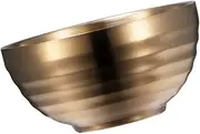 PRETYZOOM 1Pc Double Bowl Food Serving Bowl for Soup Noodles Salad and Rice Kitchen Tableware Elegant Finish for Family Meals
