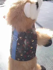 Small Animal Harness - Heart Shape Paw Prints - Dog, Cat, Monkey