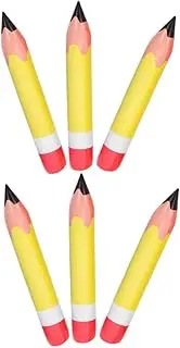 6pcs Pvc Inflatable Pencil Decorations for Back to School Giant Pencil Balloons School Supplies Props
