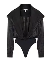 jacquard-pattern bodysuit FR38 Black