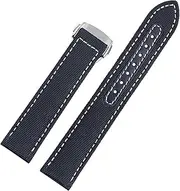 [BKUANE] For Omega Seamaster 300 Fabric Leather AQUA TERRA 150 cupuncture needle captain Woven Nylon Canvas Watch Strap 19mm 20mm 21mm 2mm Watchbands