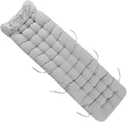 Sun Lounger Cushion Garden Recliners Pad, Thick Padded Recliner Cushion Portable EPE Filled Padded for Travel Holiday (Without Chair) (Grey)