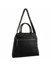 Milleni Cross Body Handbag w/ Guitar Strap Black