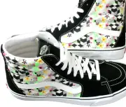 Vans Men's Sk8-Hi Checker Cube Black True White Striped Skate shoes Size 11 NIB